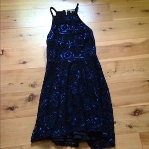 Black lace flower dress